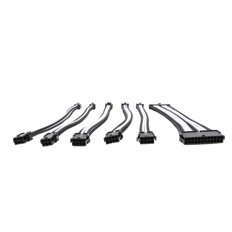 6PCS PC Extension Cable Set 30cm 24 Pin Motherboard Extension