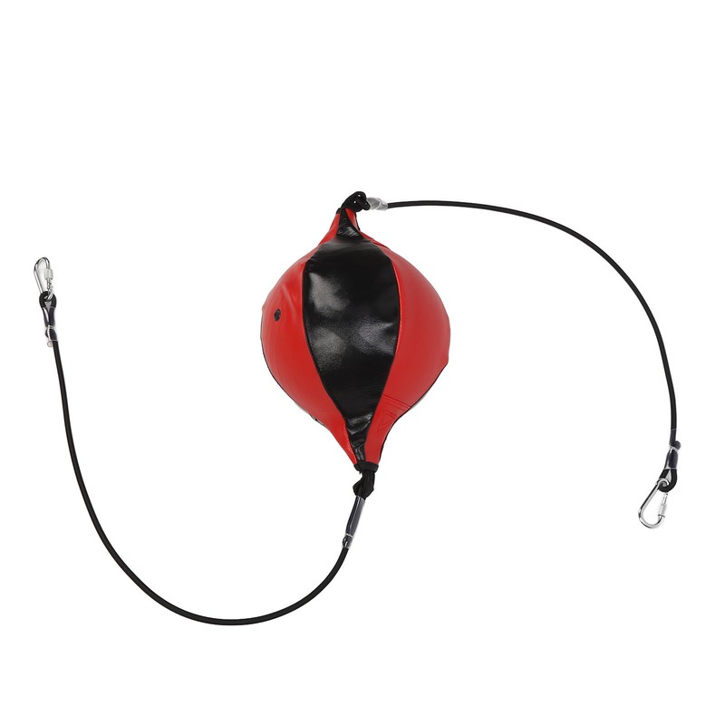 Double End Punching Ball with Adjustable Cord Inflator PU Leather
