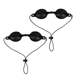 Fukaisu 2 Pairs Protective Goggles for Red Light & Tanning Bed, Sunbathing Eye Safety Glasses with Adjustable Rope Suitable for Sun Tanning LED Phototherapy Protection Eyewear