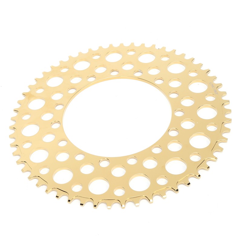 Folding Bicycle Chainwheel Smooth Fastness AntiCorrosion Wearproof Bike Chainring(Titanium Gold