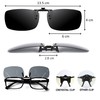 CREYESTAL Polarised Sunglasses Attachment Glasses, Sunglasses Clip, Liftable and Ultralight,
