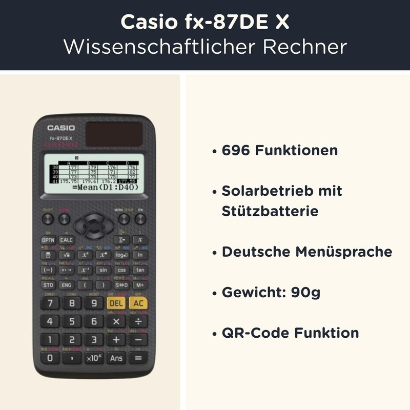 CALCUSO economy pack: Casio FX 87 DE X ClassWiz Technical