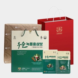 Cheonje Myung Hong Sam 천제명 () 6년근 우슬녹용홍삼보 (50ml x 30포) 선물 가방형 Cheonjemyeong 6-Year-Old Antler Red Ginseng Extract (50ml x 30 Pouches) Gift Bag Type