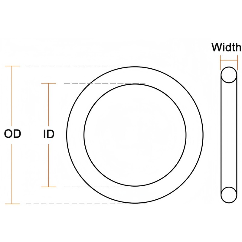 MACHSWON FKM Sealing Rings 14 mm Outer Diameter 9 mm