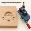 35mm Concealed Cabinet Hinge Drilling Jig with Adjustable Edge Guide,