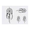 4 x 'Dream Catcher' Temporary Tattoos - Water Resistant, Skin-Safe, Non-Toxic Transfers, Mixed Sizes (TO00001705)