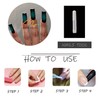 MISUD Press on Nails Long Square Fake Nails Glossy Glue