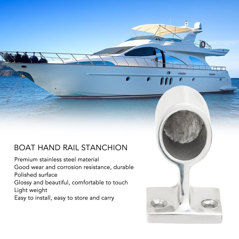 Marine Hand Rail Front Stanchion Stainless Steel Upturned Lightweight Boat