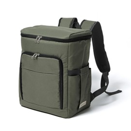 rioboca Backpack-Type Insulated Bag, Thermal Insulated Backpack, 6.5 gal (22 L), Shopping, BBQ, Camping (Green)