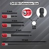 4 Pcs Drill Bit Extension, 2/4/6/12" Impact Driver Drill Extension