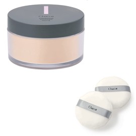Chacott Chacott Finishing Powder, Face Powder, Finishing Powder Mat, Matte Transparent, For Women & Men, Genderless Cosmetics, Color: 764, Light Ochre, 1.1 oz (30 g), Dedicated Puff Set (2 Small)