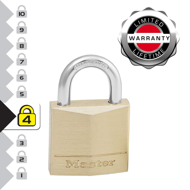 Master Lock 130T Solid Brass Body Keyed Alike Padlocks, 30