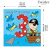 Twizler 3rd Birthday Card Boy Pirate - Age 3 Birthday