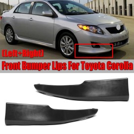 dtangor For 2009 2010 Toyota Corolla Front Bumper Sport Splitter Lips Spoiler Kit 2pcs