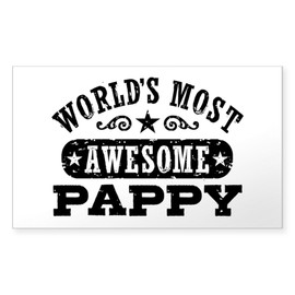 CafePress World's Most Awesome Pappy Rectangle Bumper Sticker Car Decal