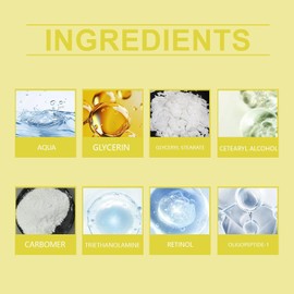 Retinol Peptide Eye Cream for Dark Circles and Puffiness, Anti-Aging Hydrating Firming, Moisturizing Under Eye for Face and Neck, Reduces Wrinkles Fine Lines