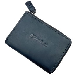 Glamicci Card Holder for Men & Women | 8 Card Slots RFID Protected Wallet | Small Leather Zip Wallet | Unisex Card Pocket | Mini Purse RDS2HBK (Hunter Black)