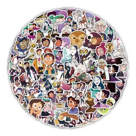 100 Pcs The Owl House Stickers for Laptop, Bumper, Skateboard, Water Bottles, Computer, Phone, Guitar, Cartoon Stickers for Kids Teens Adult
