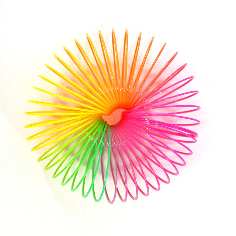 12 x LARGE Rainbow Springs Plastic Magic Slinky Spring Toy