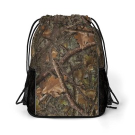 Camo Drawstring Bag Gym Backpack With Shoe Compartment String Bag Sports Beach Swimming Sackpack For Women Men