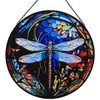 Stained Glass Window Hanging,Large Dragonfly Suncatcher,12 inch Stained Glass Suncatcher,Dragonfly