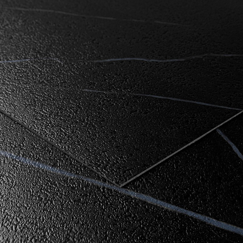 Livelynine Black Marble Vinyl Peel and Stick Floor Tile Waterproof