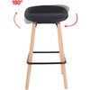 Lorell, LLR68563, Modern Low-Back Stool, 1 Each, Black