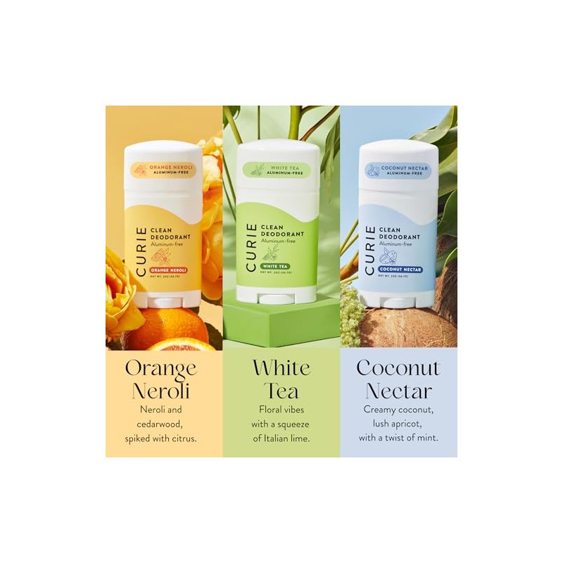 Curie Desodorante Natural Para Mujer - Pack Variado En Barra