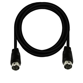 Traovien Mini-DIN 10-Pin Male to Male Audio Cable for TV Receiver Monitor Projector Audio and Video Receiver etc (Mini 10Pin 5Ft Male to Male)
