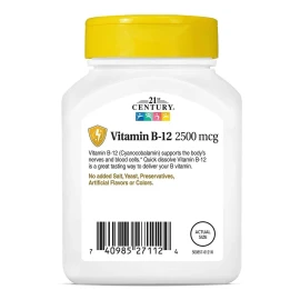 Vitamina B12 Sublingual Premium 2500 Mcg 110 Tabletas B 12