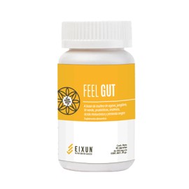 Feel Gut Suplemento Alimenticio para Bienestar Digestivo con Fibra Prebiótica, Probióticos y Enzimas | 90 Cápsulas