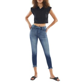 Kancan High Rise Ankle Skinny Jeans (as1, Numeric, Numeric_23, Numeric_31, Regular, Regular, Dark WASH, 7/27, Skinny)