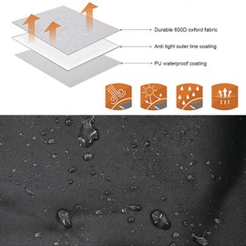 Alomejor Bimini Top Cover, Boat Canopy, Sunshade, Waterproof Replacement Cover with Foldable Design for Boats