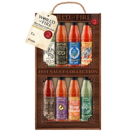 World of Fire Hot Sauce Variety Pack - 8 Hot Sauce Bottles Gift Set