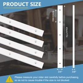 Coolrunner Crosscut Sled for Table Saw 3/4" X 3/8" X 17" Table Saw Sled Plastic Crosscut Sled with Predrilled Holes and Screws Ideal for U Tracks Woodworking Miter Slots Router Table and Bandsaws (4)
