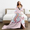 HGOD DESIGNS Unicorn Blanket Smooth Soft Animal Rainbow Hair Cloud