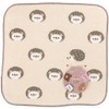 Skater MNT2-A Mini Towel, Pompon's Hedgehog, 7.9 x 7.9 inches