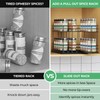 Mystozer Pull Out Spice Rack Organizer for Cabinet, Slide Out