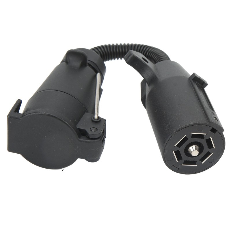 7 Way Round Trailer Plug Adapter Wire Connector RV Truck