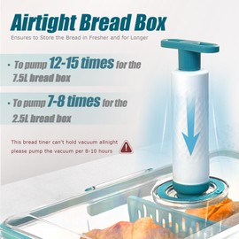 CTANCIFANG Airtight Bread Box for Kitchen Countertop, Bread Storage Container with Time Recording Lid Bread Keeper for Homemade Breads, Toast, and Cookies (Green, 7.5L)