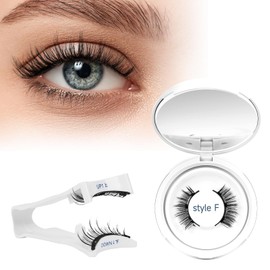 Higu clace Magnetic Eyelashes, Magnetic Eyelashes Without Eyeliner, Magnetic Eyelashes with Applicator, Eyelashes Magnetic Natural Look, No Glue Required Eyelashes Magnetic (SET-2F)