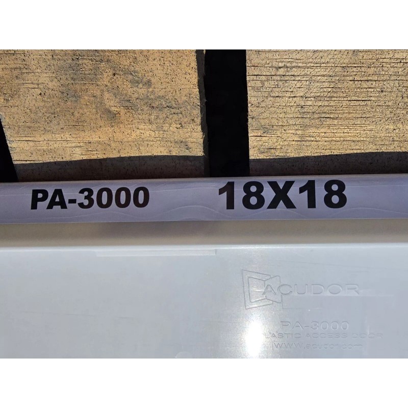 Acudor PA-3000 18"x18" White Universal Flush Access Door Plastic -shelf