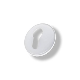 1 Pair Rosettes Hole Cylinder Compatible with Yale Hole Door Lock Rosettes Sold in Pairs (Round, White)