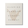 Stupell Industries Sunrise Sunburn Sunset Repeat Beach Phrase Shaka Hand