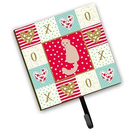 Caroline's Treasures CK5783SH4 Scottish Fold Cat Love Leash or Key Holder, Wall Hooks, Key Hooks Holder, Coat Rack Wall Mount, Coat Hooks, Hooks for Hanging Keys, Towels, Aprons, Leashes,