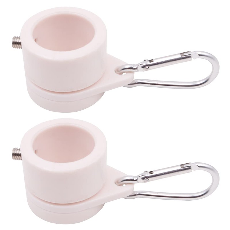 Shiwaki 2 Rotating Flag Pole Rings, White Flag Pole Buckle,