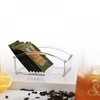 Sizikato Clear Acrylic Sugar Packet Holder Tea Bag Bowl, 4.8