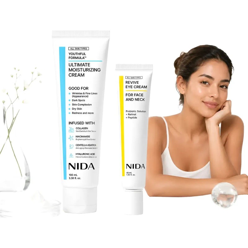 Aa Nida Crema Hidratante + Ojos Anti Arrugas Iluminador