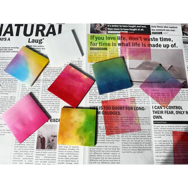 ELII Transparent Sticky Notes,Glitter 3x3 inch Clear Bible Sticky Notes,400Pcs