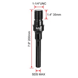 SALI 2Pcs Core Drill Bit Adapter 1-1/4" UNC to SDS MAX Drill Bit Adapter for Saw Threaded Diamond Hole Diamond Core Drill